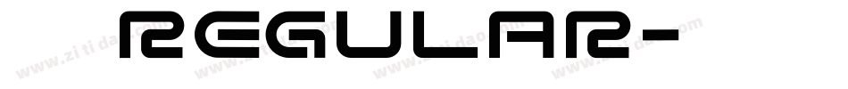 小愚 Regular字体转换